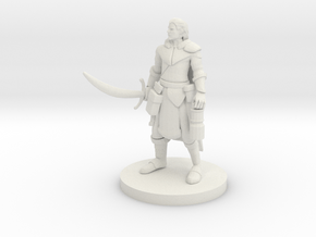Half Elf Male Ranger with Moonblade in White Natural Versatile Plastic