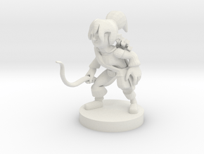 Halfling Female Ranger in White Natural Versatile Plastic