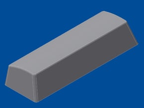 Blank Spacebar Keycap (3x) in White Natural Versatile Plastic