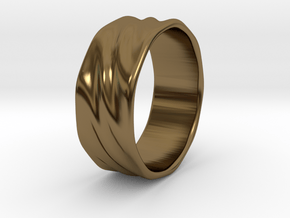 Ripple Ring in Polished Bronze: 6 / 51.5