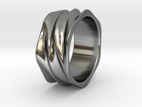 Tidal Ring in Polished Silver: 6 / 51.5