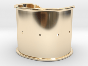 Cuff Band Only - Bent (for wrists 2"W x 1.5"H) in 14k Gold Plated Brass