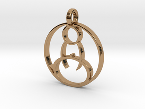Meditation Pendant in Polished Brass
