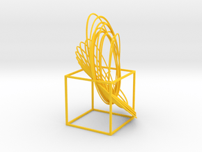 Cassini Equinox - cube in Yellow Processed Versatile Plastic