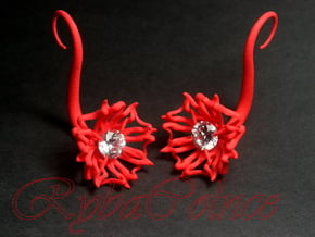 Plugs / gauges/  The Lily  10 g (2.5 mm) in Red Processed Versatile Plastic