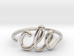 CLE Wire Ring (Adjustable) in Rhodium Plated Brass