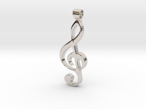 treble clef pendant in Platinum