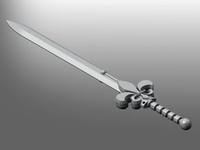Lys-pattern Energy Sword in Smooth Fine Detail Plastic: Medium