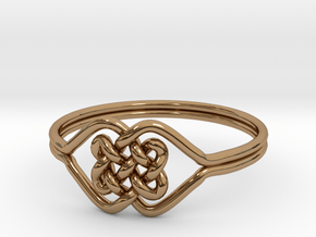 Celtic Ring - Size 7 in Polished Brass