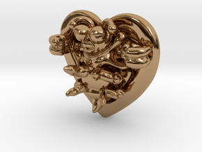 Lovebug Necklace Charm in Polished Brass