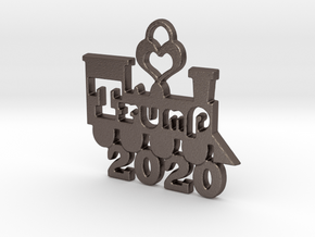 Trump Victory 2020 in Polished Bronzed Silver Steel