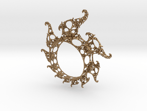 Klein Ring in Natural Brass