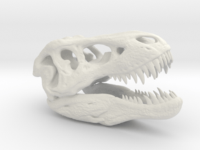 Tyrannosaurus Rex pendant 50mm in White Natural Versatile Plastic