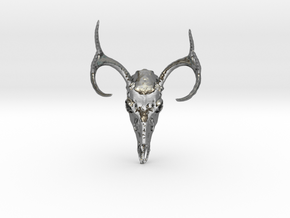 6-point Buck  in Fine Detail Polished Silver