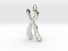 Chromosome Deletion Pendant in Rhodium Plated Brass
