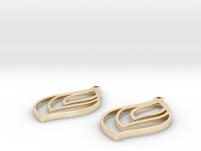 flame earrings in 14k Gold Plated Brass