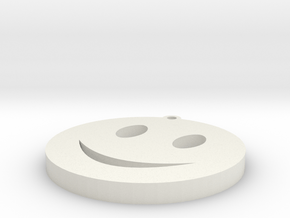 smiley keychain in White Natural Versatile Plastic