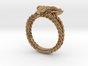 Antelope Head Ring  in Polished Brass: 4.5 / 47.75