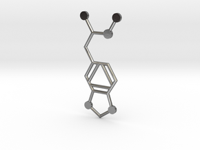 MDMA Molecule in Polished Silver