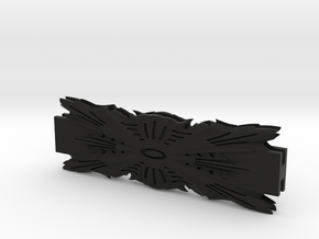 Glass House Leaf Pattern Coupler Bracket 6-INCH-LE in Black Natural Versatile Plastic