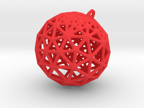 Platonic Pendant #1 in Red Processed Versatile Plastic