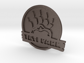 Team Fortress 2 Yeti Park Logo in Polished Bronzed Silver Steel