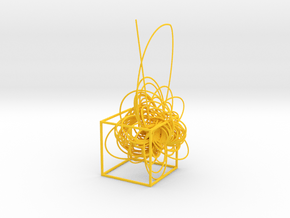 Cassini complete mission - cube in Yellow Processed Versatile Plastic
