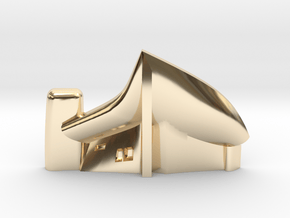 Notre Dame du Haut by Le Corbusier 1954 in 14K Yellow Gold