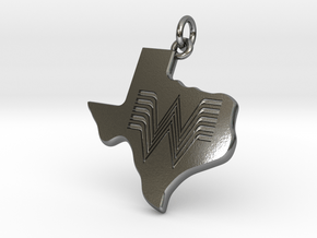 Whataburger Texas Pendant Charm 35mm in Polished Silver