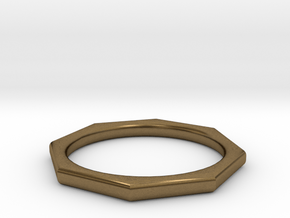 Octagon Ring in Natural Bronze: 6 / 51.5
