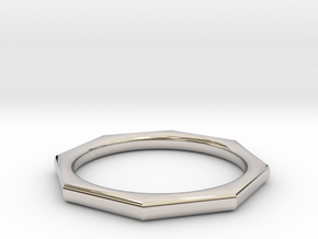 Octagon Ring in Platinum: 6 / 51.5