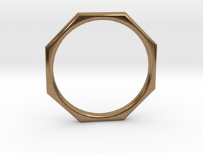 Octagon Pendant in Natural Brass