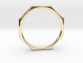 Octagon Pendant in 14k Gold Plated Brass