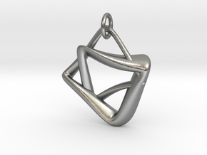 heptagram Knot in Natural Silver (Interlocking Parts): Medium