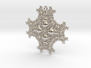 Sph Fractal Pendant in Rhodium Plated Brass