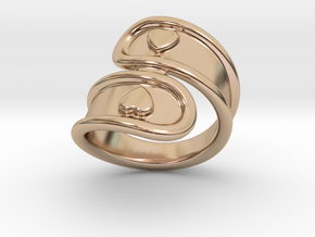 San Valentino Ring 14 -Italian Size 14 in 14k Rose Gold Plated Brass