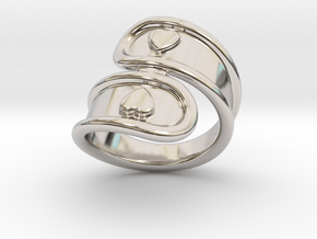 San Valentino Ring 14 -Italian Size 14 in Rhodium Plated Brass
