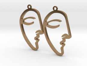 Picasso's Le Rêve (The Dream) Earrings in Natural Brass