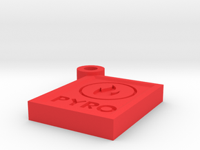 Pyro Badge in Red Processed Versatile Plastic