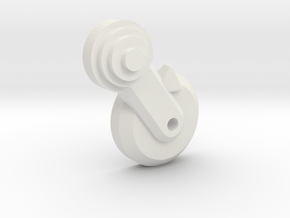 Thumbpin: Round base, Right-side - Tavor Safety in White Premium Versatile Plastic