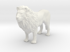 Printle Animal  Lion - 1/35 in White Natural Versatile Plastic