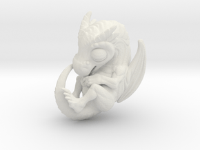Dragon Baby Talisman in White Natural Versatile Plastic