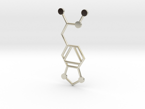 MDMA Molecule in 14k White Gold