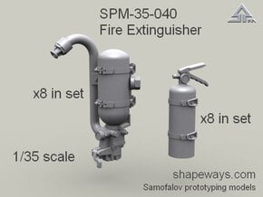35_SPm041_FireExtinguisher_s1x35 in Tan Fine Detail Plastic