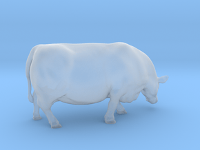 1/64 Polled Grazing Cow Left Turn in Tan Fine Detail Plastic