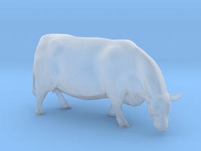 1/64 Polled Grazing Cow Right Turn in Tan Fine Detail Plastic