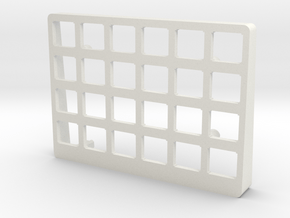 Let's Split Keyboard Case - Right Top in White Natural Versatile Plastic