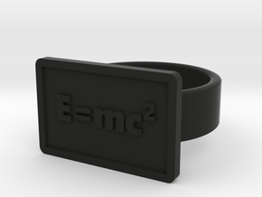 The Equivalence of Mass/Energy Ring in Black Natural Versatile Plastic: 8 / 56.75