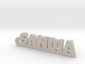 SANDIA_keychain_Lucky in Natural Sandstone
