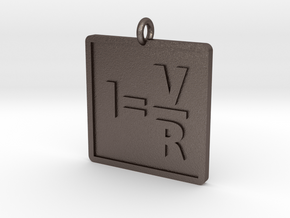 Ohm's Law Pendant in Polished Bronzed Silver Steel